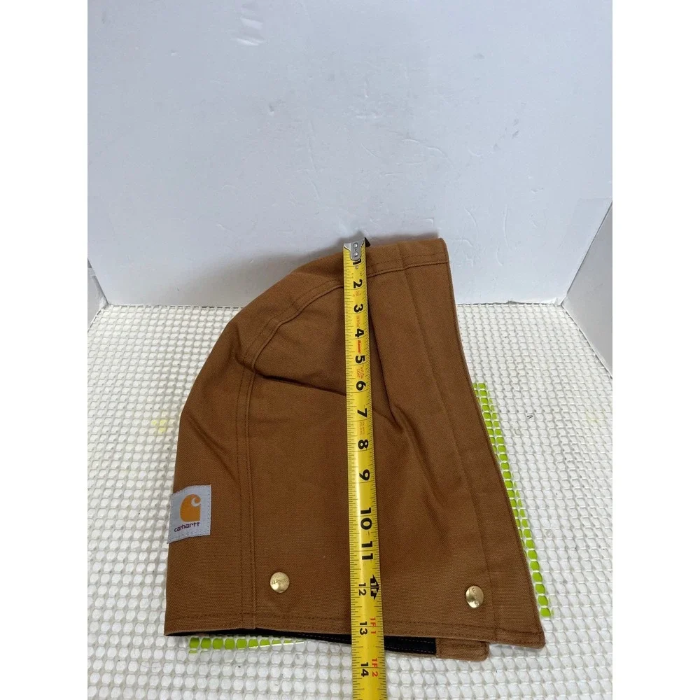Carhartt Brown Duck Canvas Snap On Replacement Hood Quilt Lined Brown